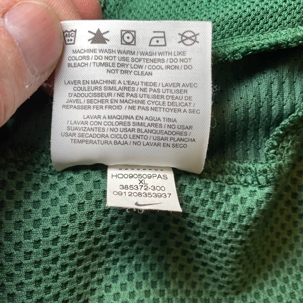 Nike Livestrong 1/4 Zip Pullover XL Green Yellow NikeFit Dri-FIT Training Jacket